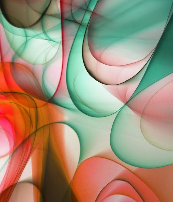 Abstract glowing lines representing inner energy flow and balance