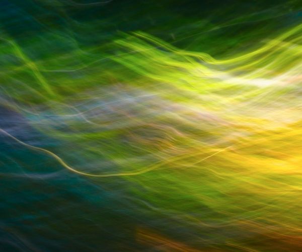 Glowing abstract pattern representing vibrant energy and flow